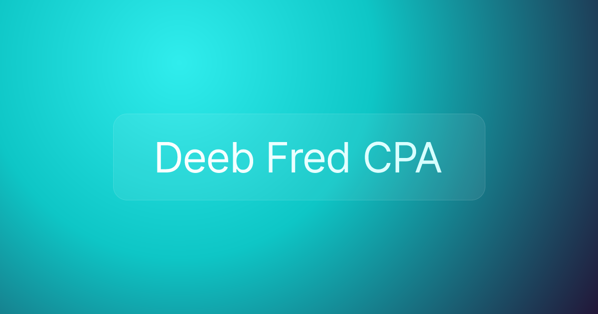 Deeb Fred CPA