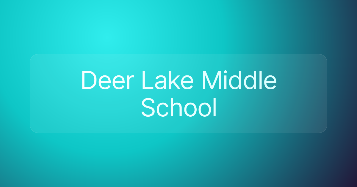 Deer Lake Middle School