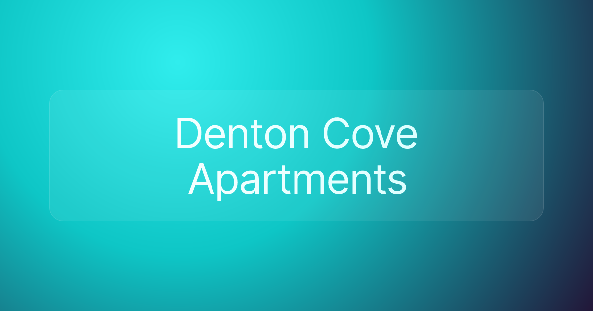 Denton Cove Apartments