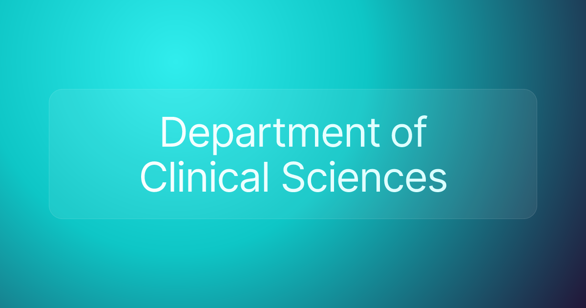 Department of Clinical Sciences