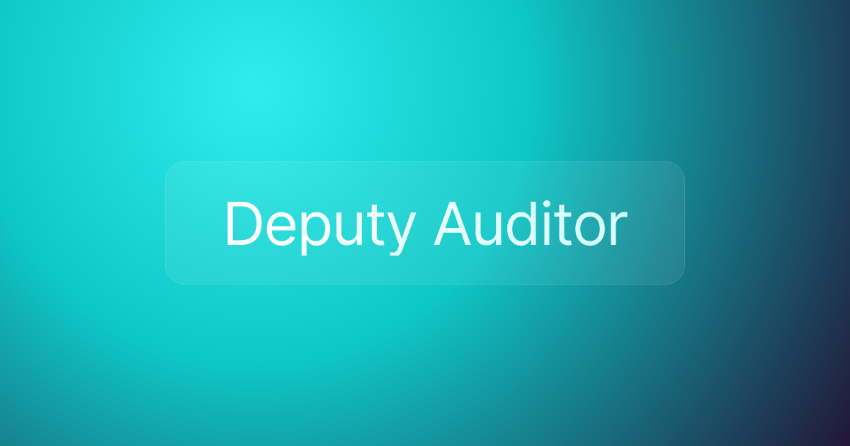 Deputy Auditor