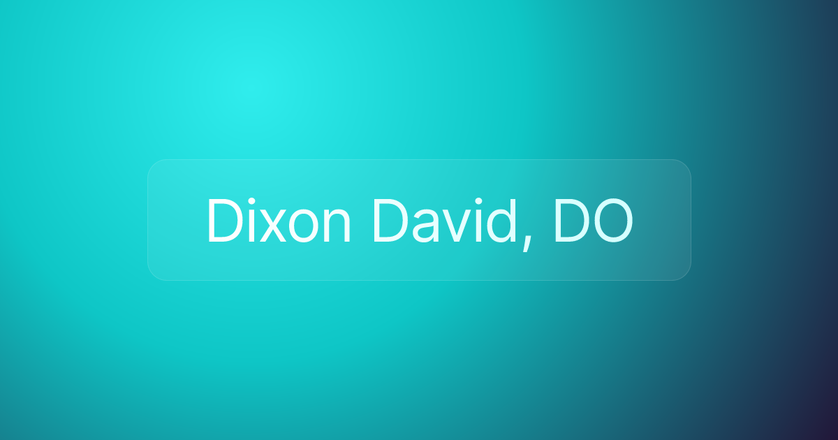 Dixon David, DO