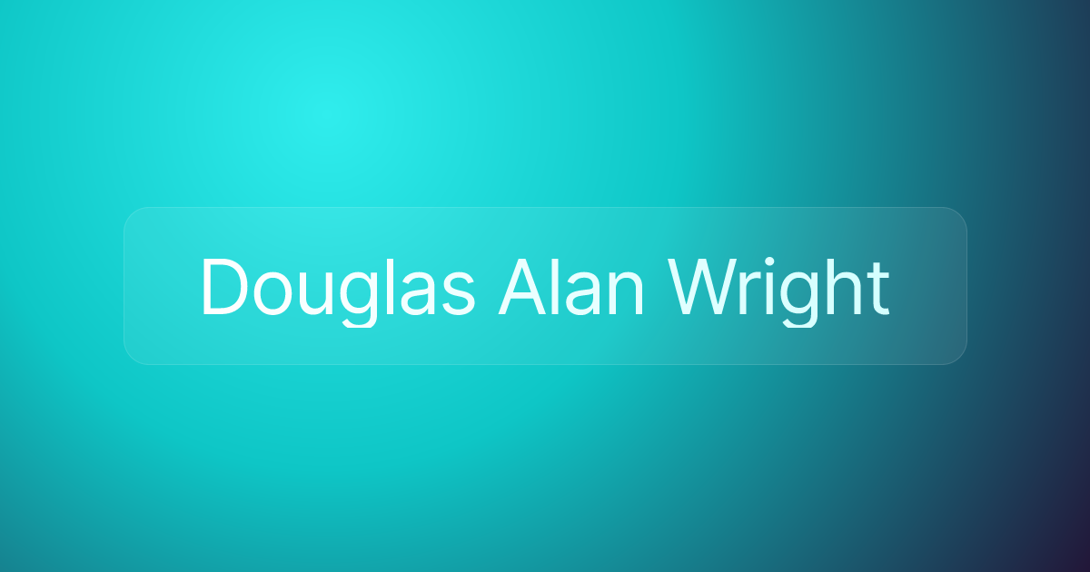 Douglas Alan Wright