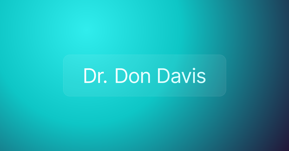 Dr. Don Davis