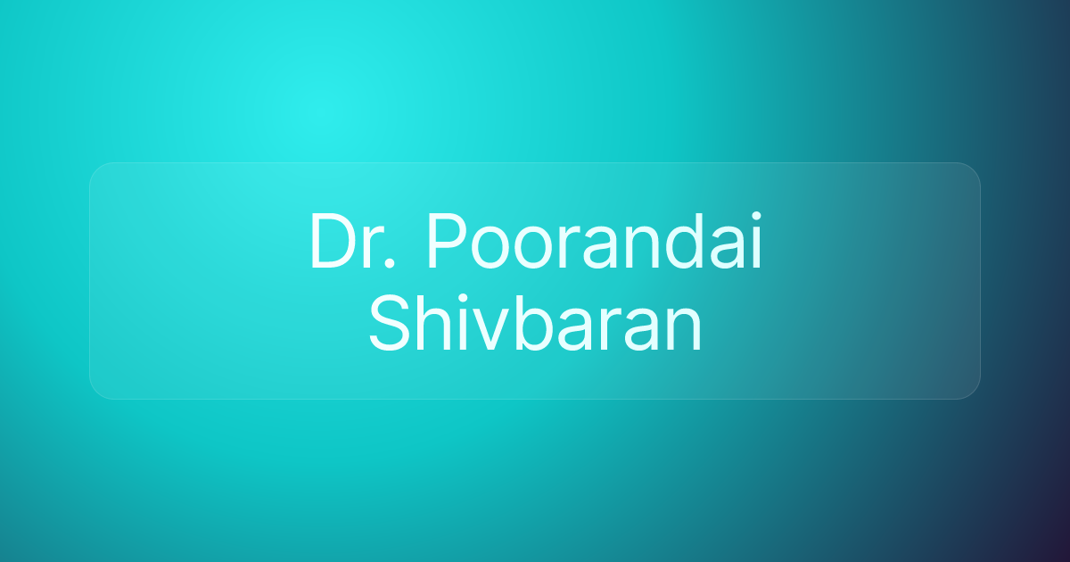 Dr. Poorandai Shivbaran