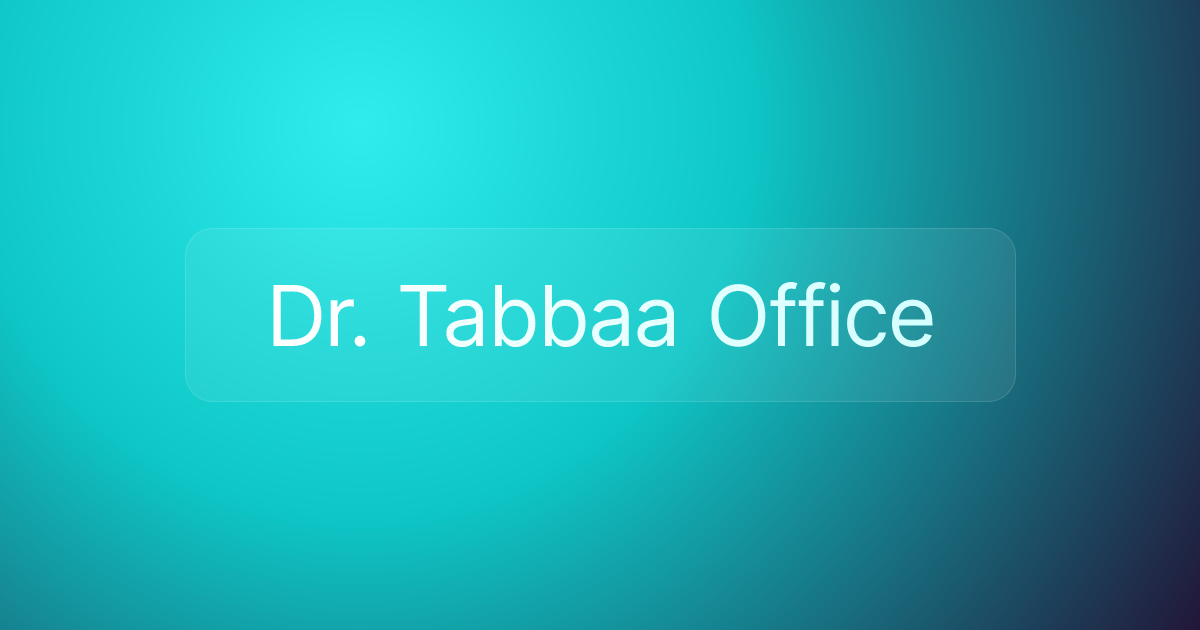 Dr. Tabbaa Office