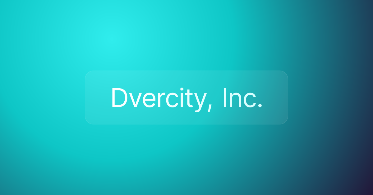 Dvercity, Inc.