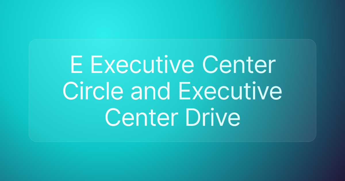 E Executive Center Circle and Executive Center Drive