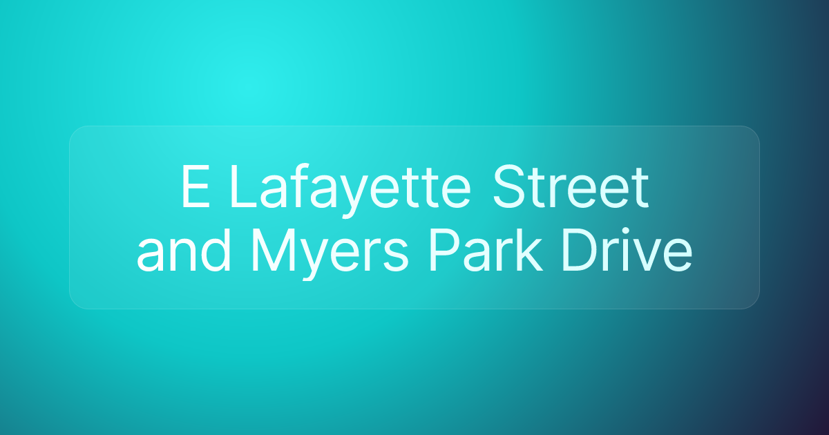 E Lafayette Street and Myers Park Drive