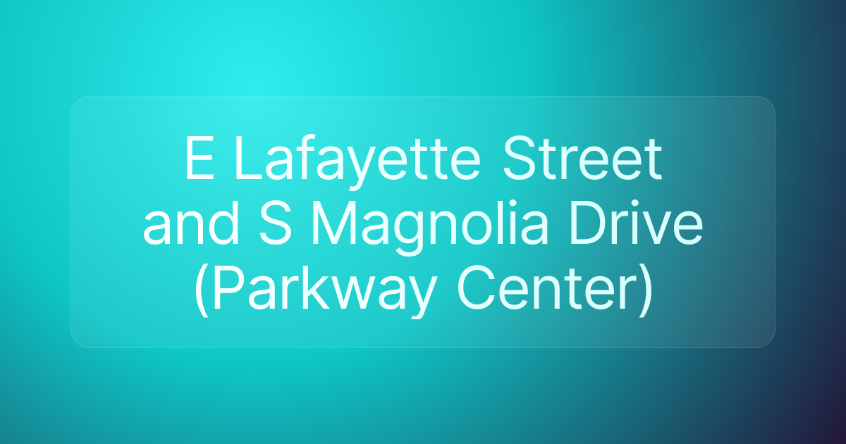 E Lafayette Street and S Magnolia Drive (Parkway Center)