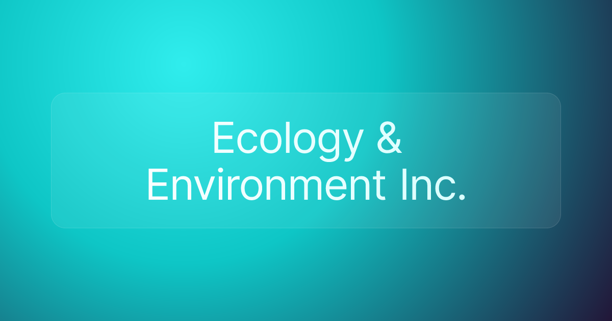 Ecology & Environment Inc.