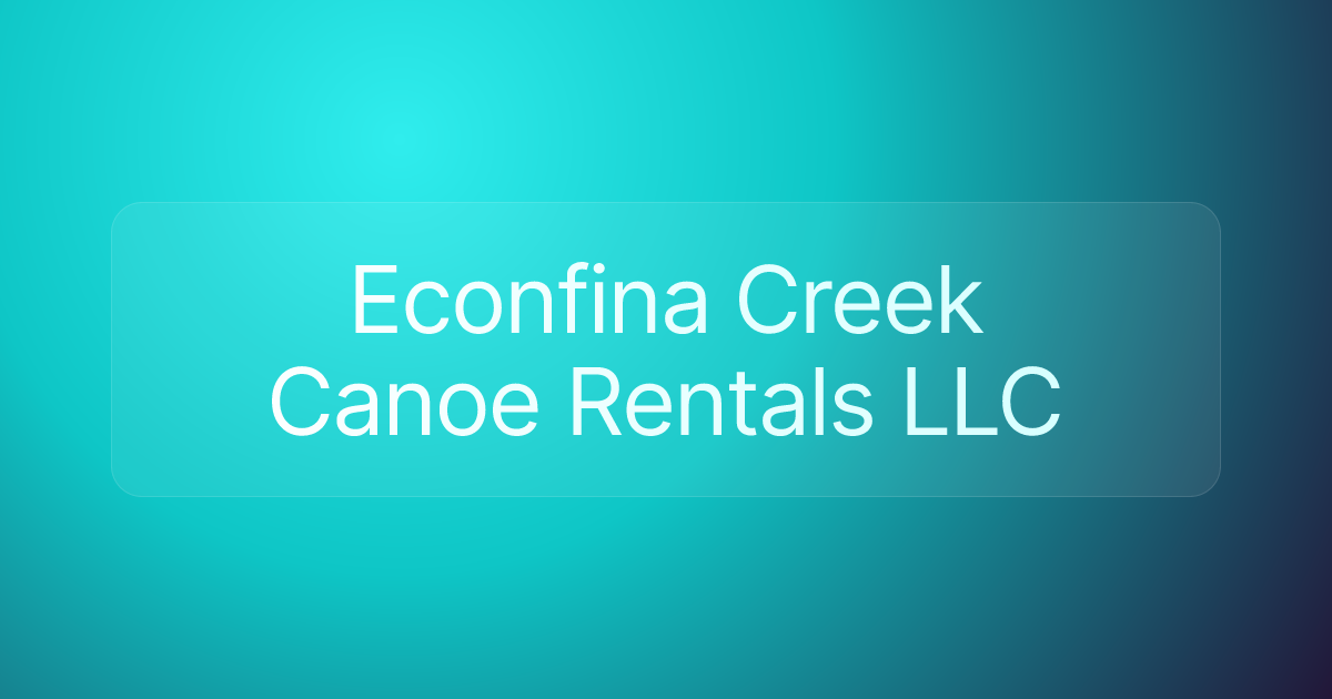 Econfina Creek Canoe Rentals LLC