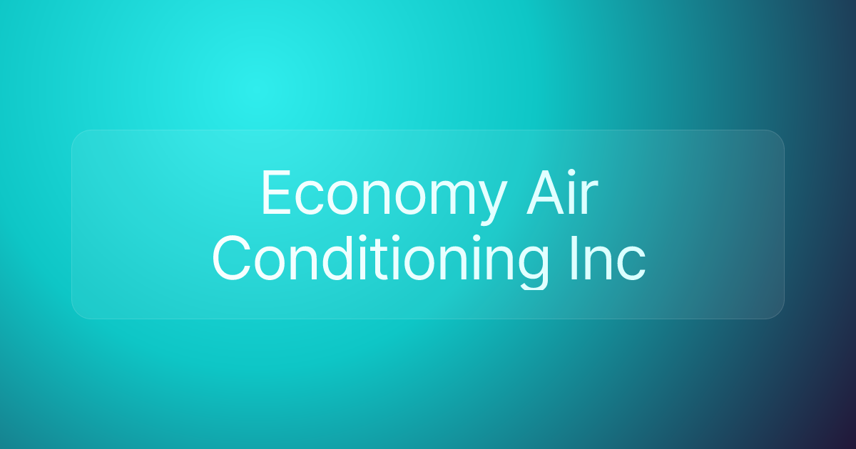 Economy Air Conditioning Inc