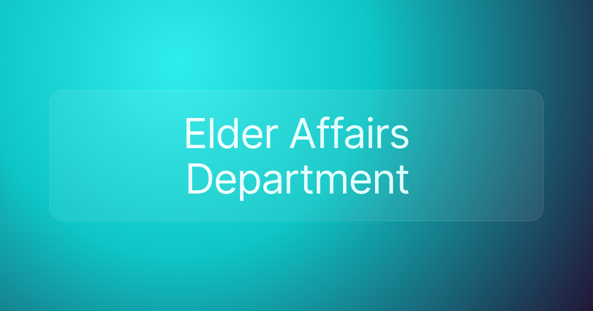 Elder Affairs Department