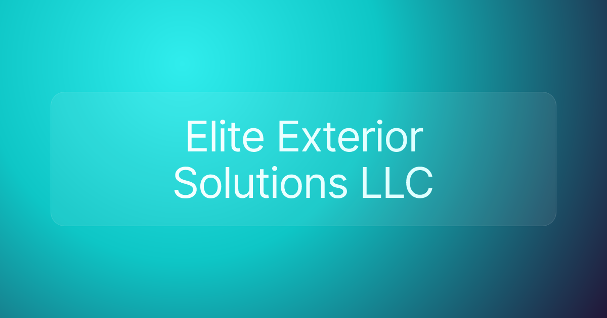 Elite Exterior Solutions LLC