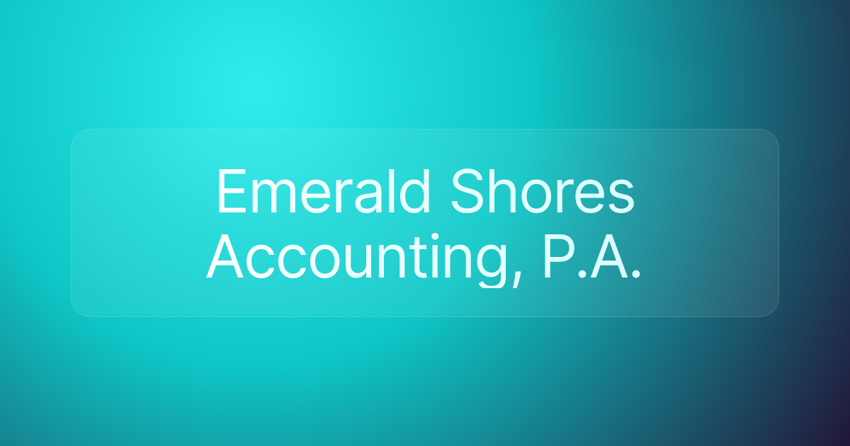 Emerald Shores Accounting, P.A.