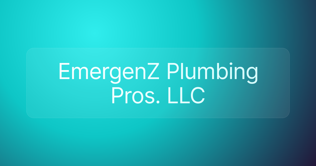 EmergenZ Plumbing Pros. LLC