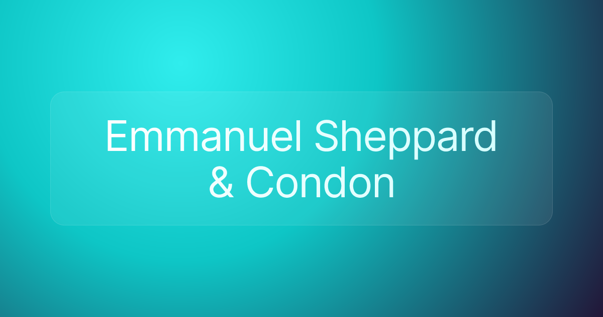 Emmanuel Sheppard & Condon