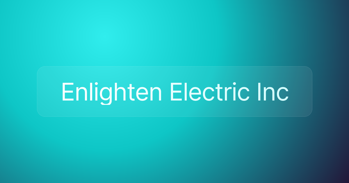 Enlighten Electric Inc