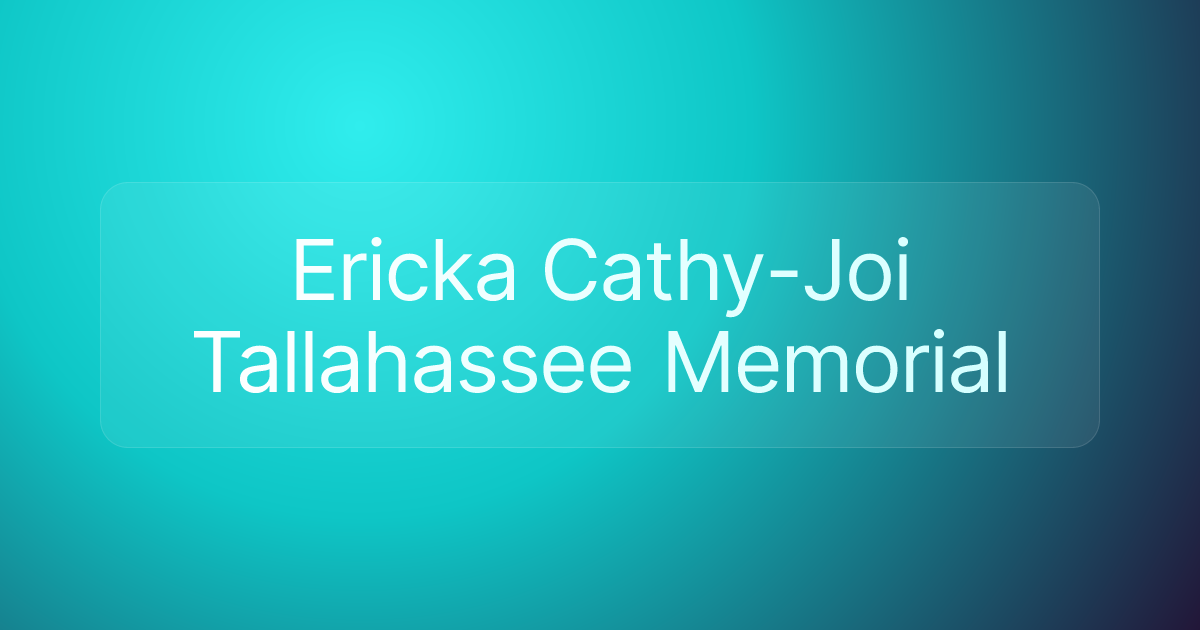 Ericka Cathy-Joi Tallahassee Memorial