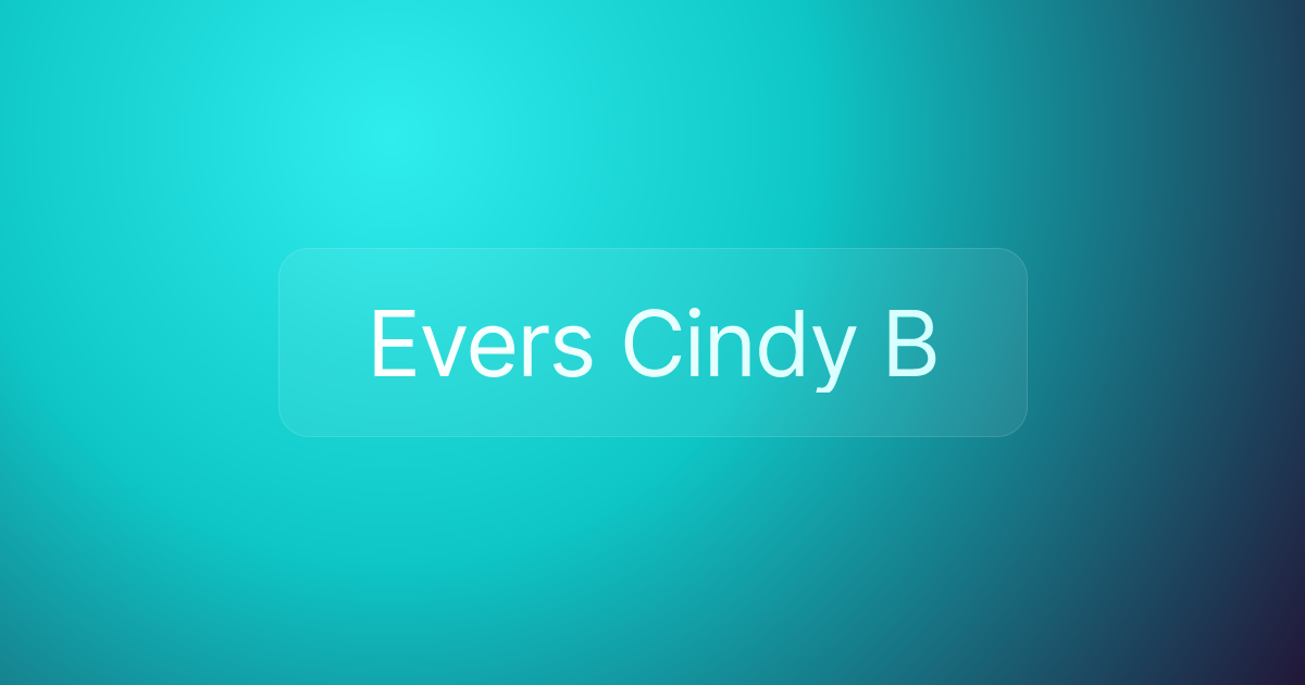 Evers Cindy B