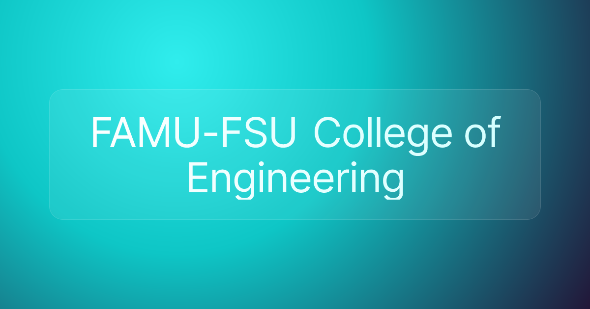 FAMU-FSU College of Engineering