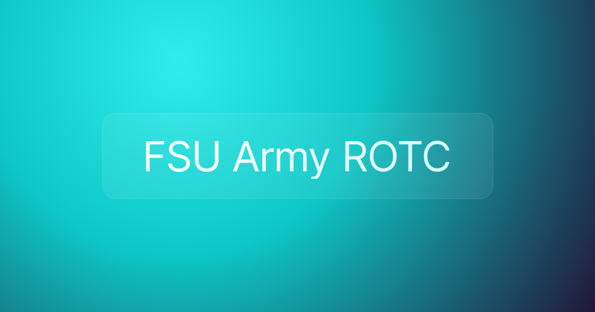 FSU Army ROTC