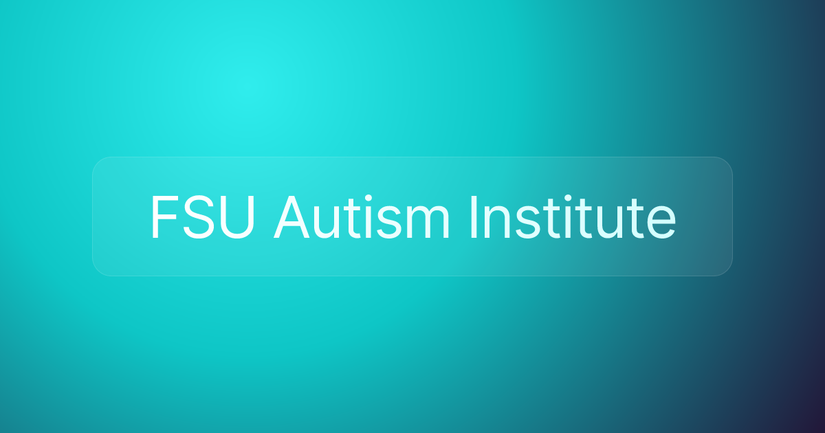 FSU Autism Institute