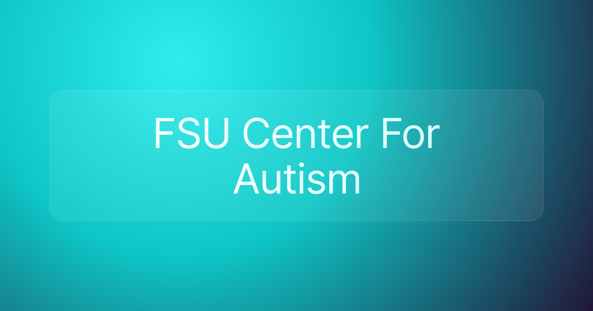 FSU Center For Autism