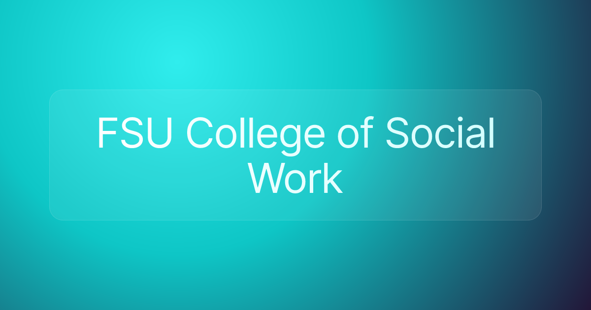 FSU College of Social Work