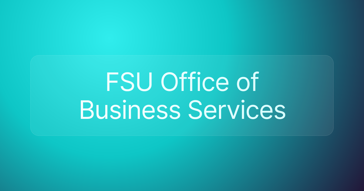 FSU Office of Business Services
