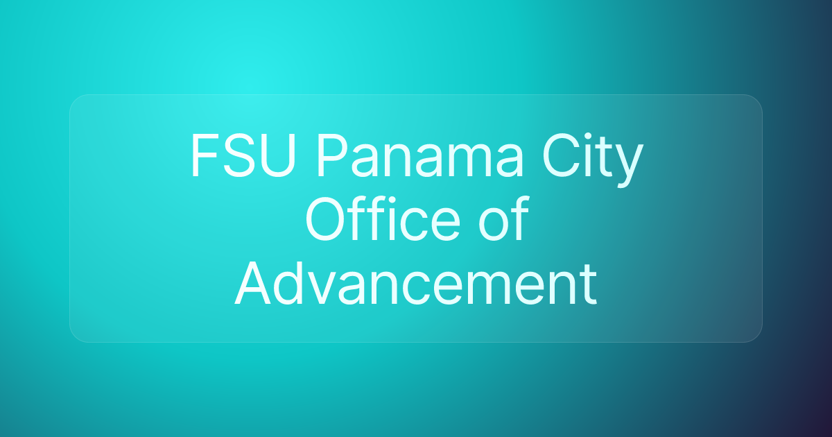 FSU Panama City Office of Advancement