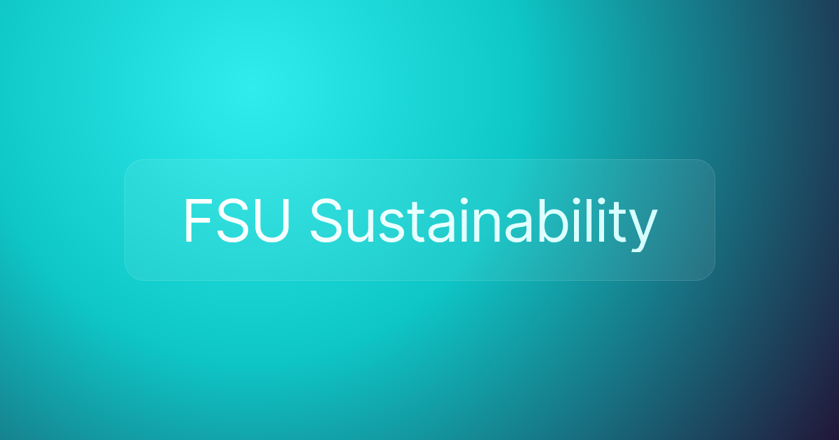 FSU Sustainability