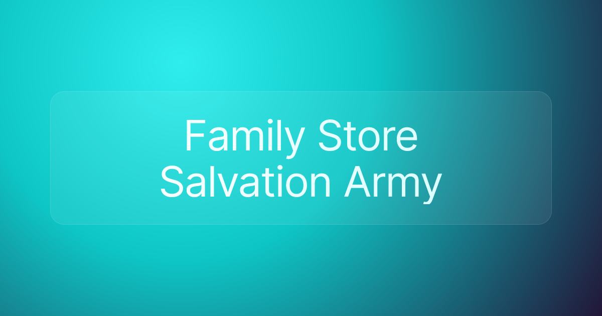 Family Store Salvation Army
