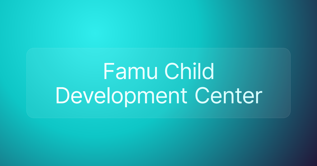 Famu Child Development Center