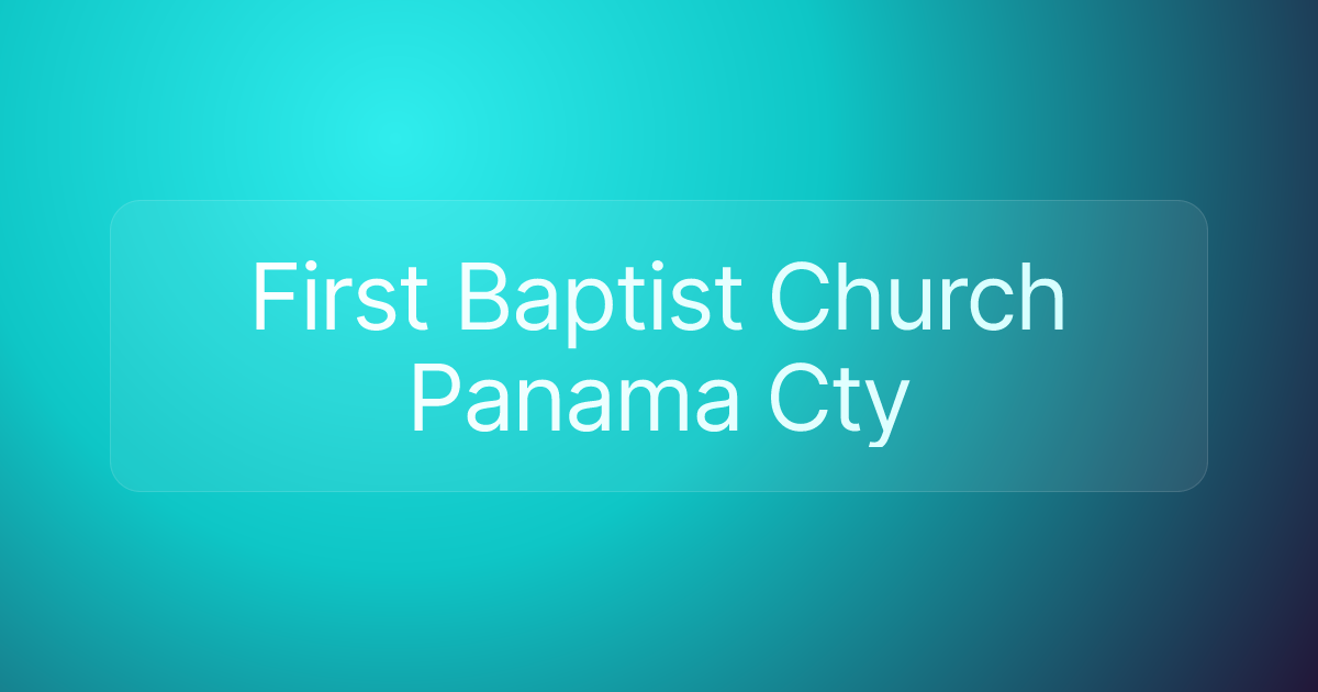 First Baptist Church Panama Cty