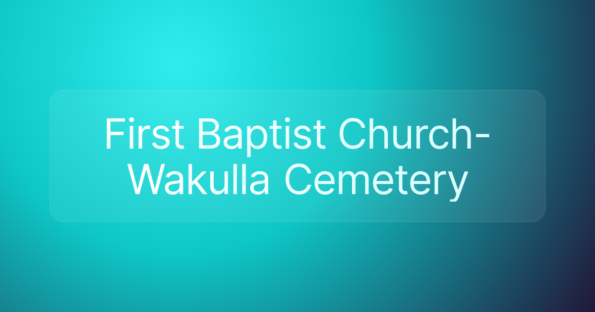First Baptist Church-Wakulla Cemetery