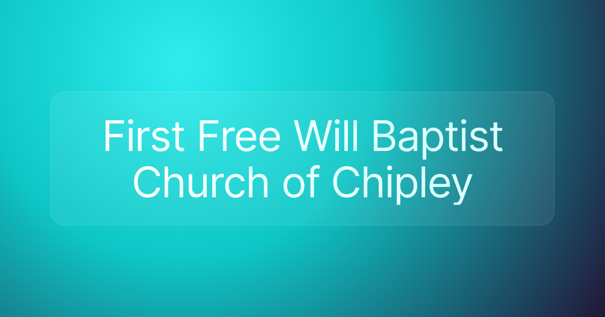 First Free Will Baptist Church of Chipley