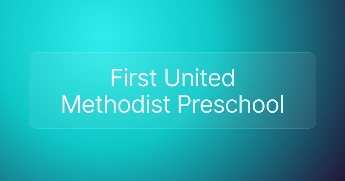 First United Methodist Preschool