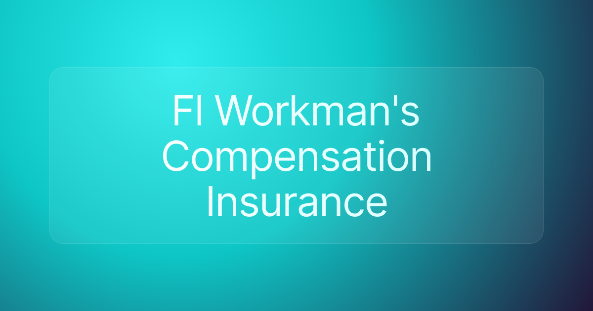 Fl Workman's Compensation Insurance