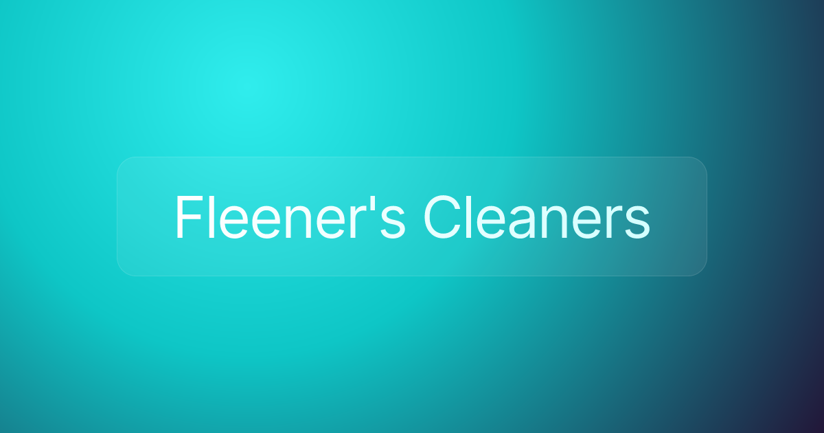 Fleener's Cleaners