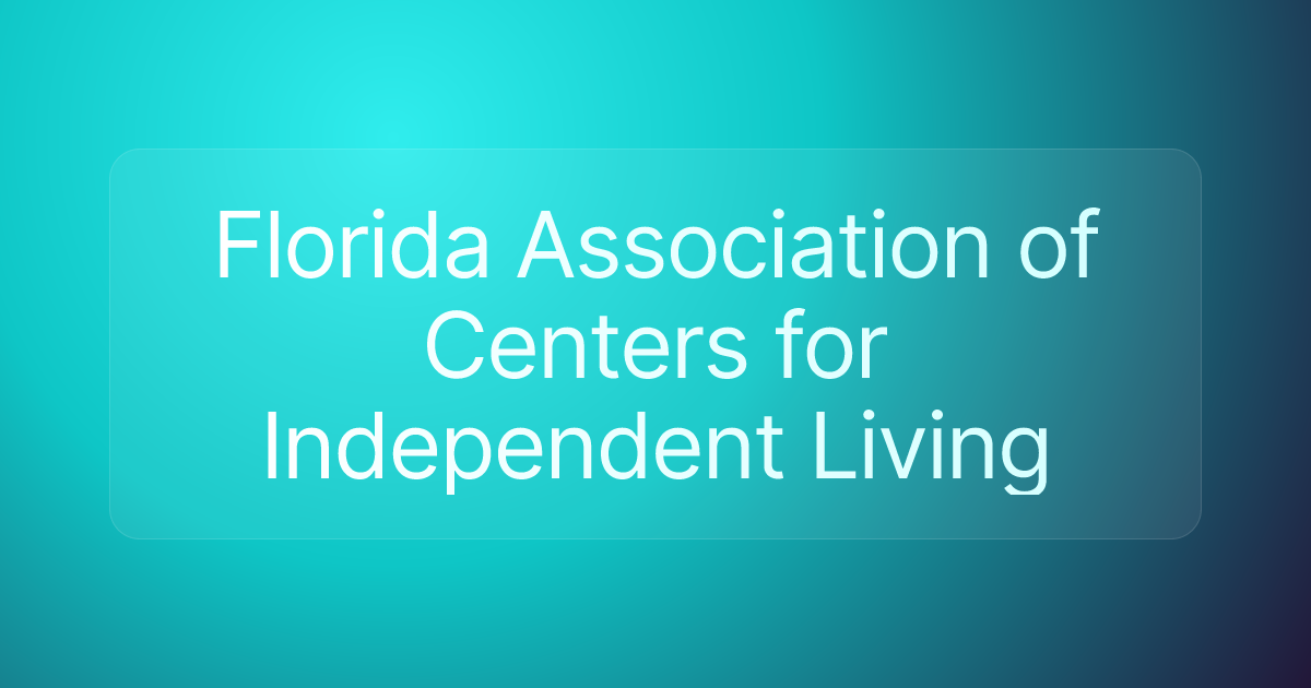 Florida Association of Centers for Independent Living