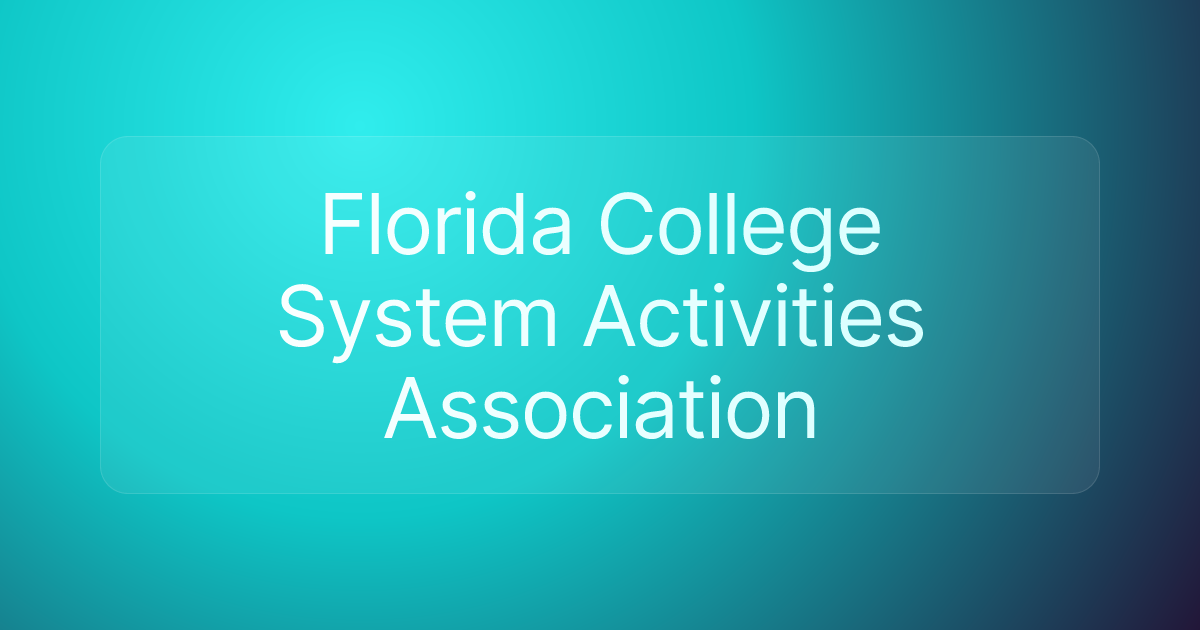Florida College System Activities Association