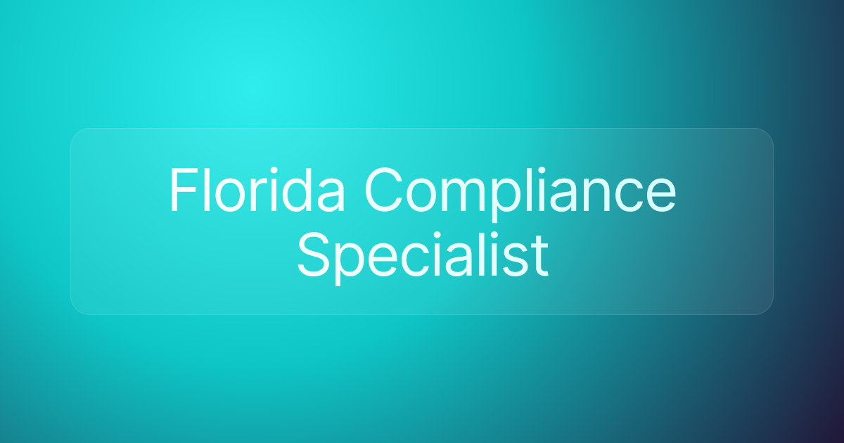 Florida Compliance Specialist