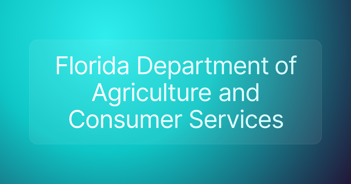 Florida Department of Agriculture and Consumer Services