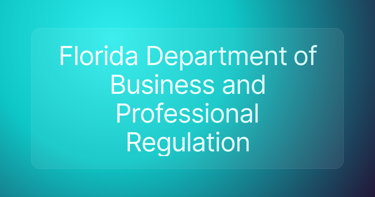 Florida Department of Business and Professional Regulation