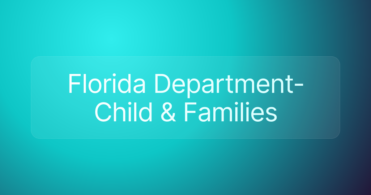 Florida Department-Child & Families