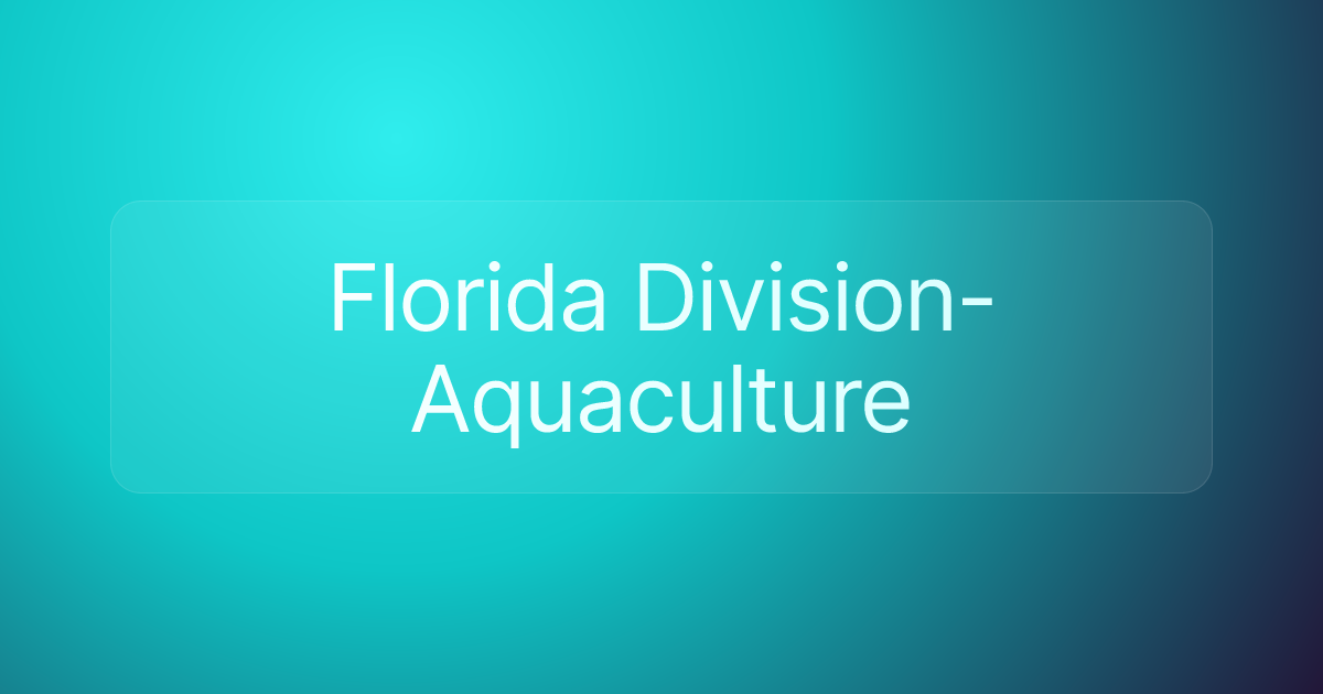 Florida Division-Aquaculture