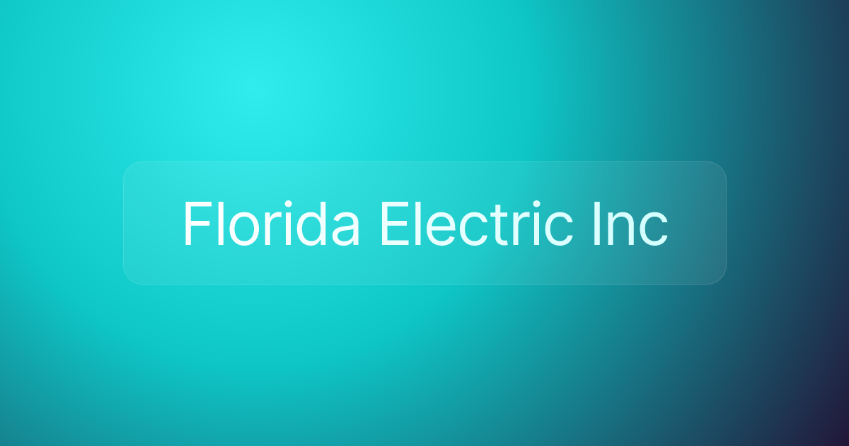 Florida Electric Inc