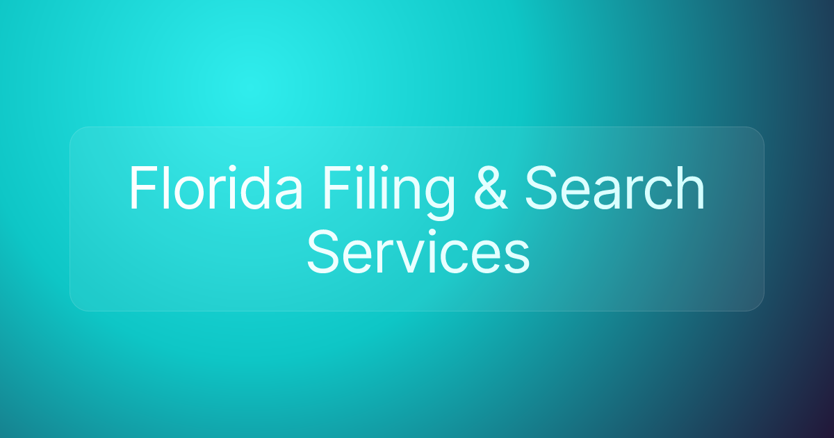Florida Filing & Search Services